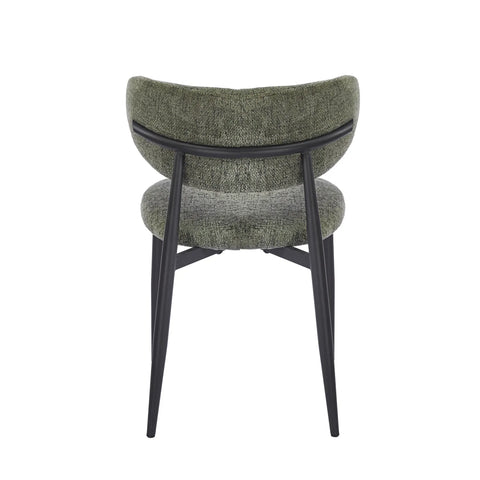 Almos Set of 4 Velvet Dining Chairs - Green