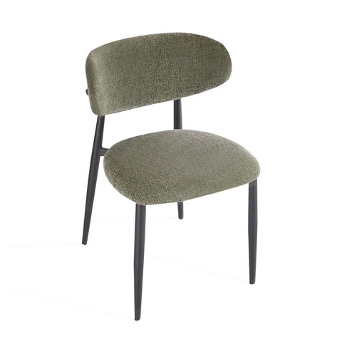 Almos Set of 4 Velvet Dining Chairs - Green