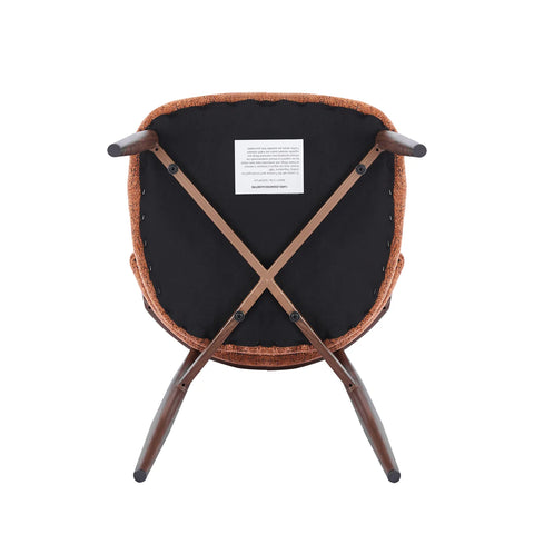 Almos Set of 4 Velvet Dining Chairs - Burnt Orange