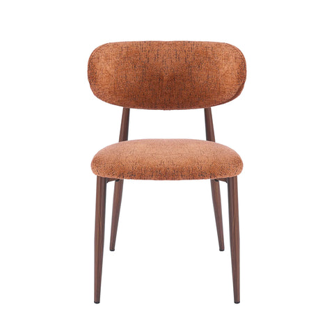 Almos Set of 4 Velvet Dining Chairs - Burnt Orange