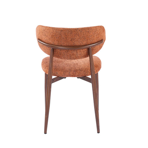 Almos Set of 4 Velvet Dining Chairs - Burnt Orange