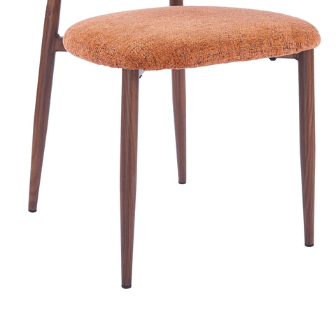 Almos Set of 4 Velvet Dining Chairs - Burnt Orange