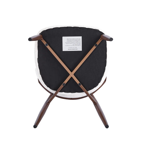 Almos Set of 4 Velvet Dining Chairs - White