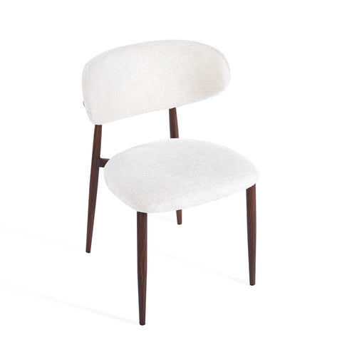 Almos Set of 4 Velvet Dining Chairs - White