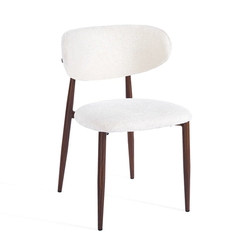 Almos Set of 4 Velvet Dining Chairs - White