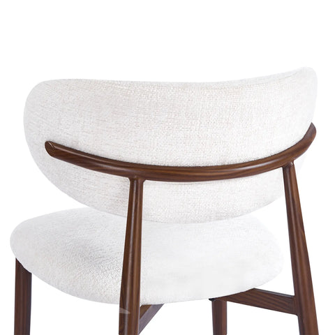 Almos Set of 4 Velvet Dining Chairs - White