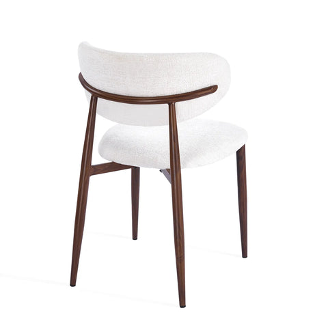 Almos Set of 4 Velvet Dining Chairs - White