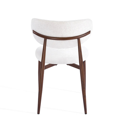 Almos Set of 4 Velvet Dining Chairs - White