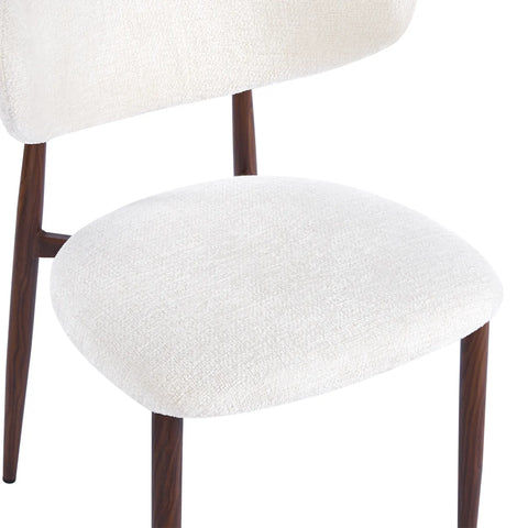 Almos Set of 4 Velvet Dining Chairs - White
