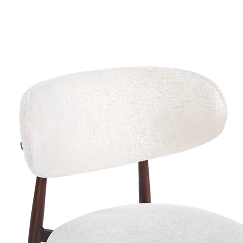 Almos Set of 4 Velvet Dining Chairs - White