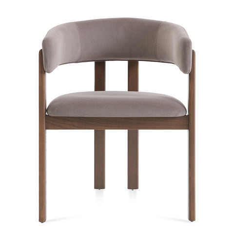Amara Dark Brown Fabric Dining Chair