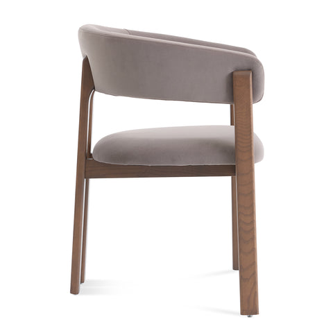 Amara Dark Brown Fabric Dining Chair