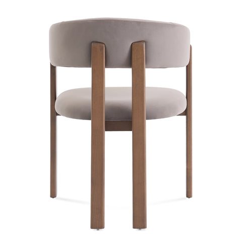 Amara Dark Brown Fabric Dining Chair