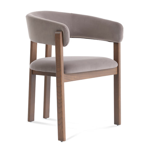 Amara Dark Brown Fabric Dining Chair