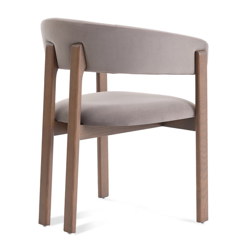 Amara Dark Brown Fabric Dining Chair