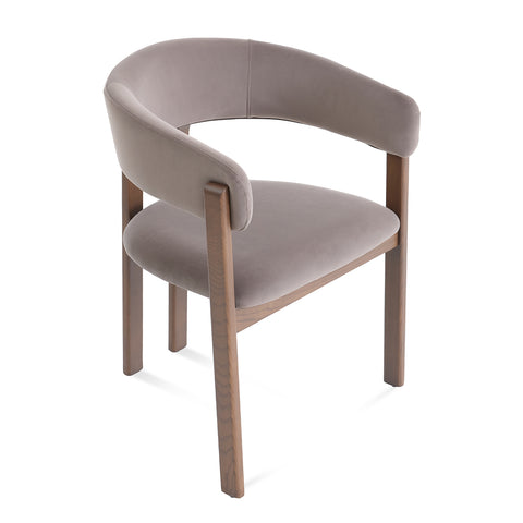 Amara Dark Brown Fabric Dining Chair