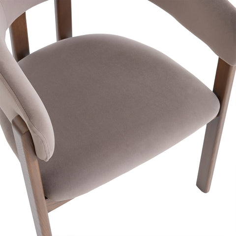 Amara Dark Brown Fabric Dining Chair