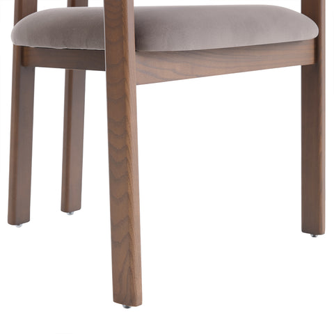 Amara Dark Brown Fabric Dining Chair