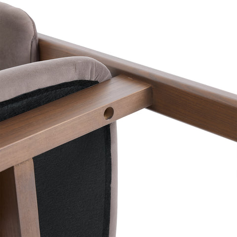 Amara Dark Brown Fabric Dining Chair