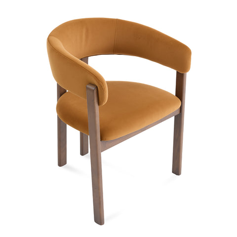 Amara Light Brown Fabric Dining Chair