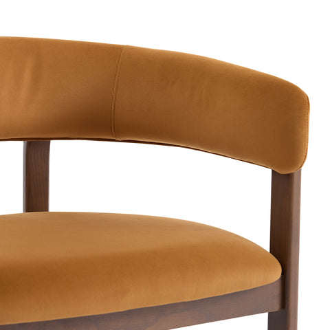 Amara Light Brown Fabric Dining Chair