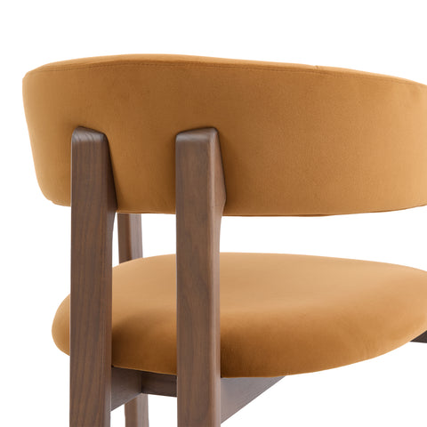Amara Light Brown Fabric Dining Chair