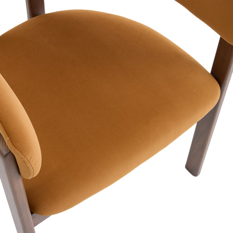Amara Light Brown Fabric Dining Chair