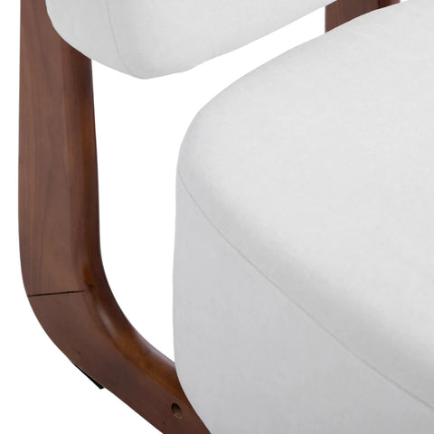 Amillo Accent Chair Textured Weave Fabric - Cream