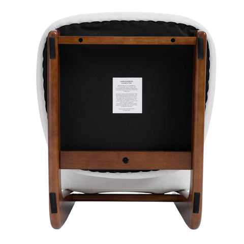 Amillo Accent Chair Textured Weave Fabric - Cream