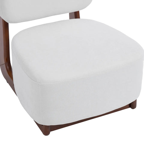 Amillo Accent Chair Textured Weave Fabric - Cream