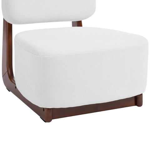 Amillo Accent Chair Textured Weave Fabric - Cream