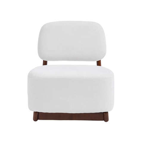 Amillo Accent Chair Textured Weave Fabric - Cream