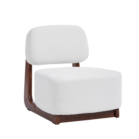 Amillo Accent Chair Textured Weave Fabric - Cream