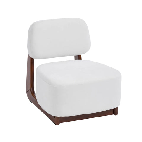 Amillo Accent Chair Textured Weave Fabric - Cream