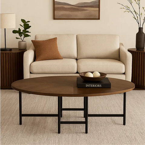 Apex Wooden Oval Coffee Table