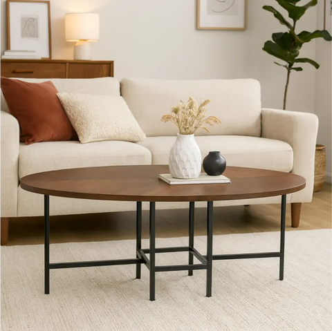 Apex Wooden Oval Coffee Table