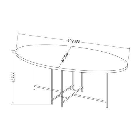 Apex Wooden Oval Coffee Table