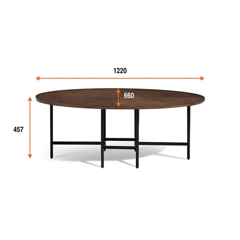 Apex Wooden Oval Coffee Table