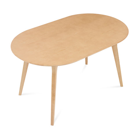 Arden Nordic Oak Effect 4-6 Seater Oval Wooden Dining Table - 140cm