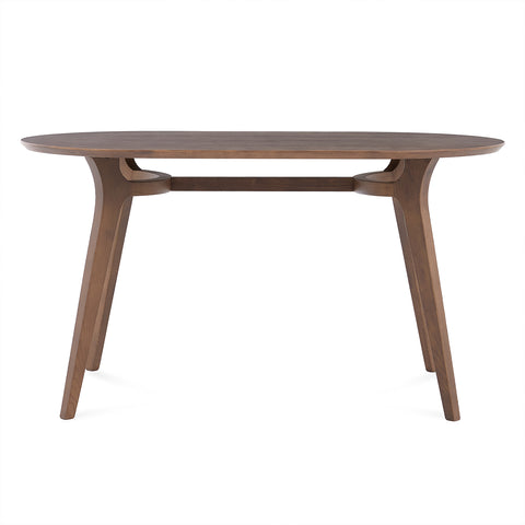 Arden Nordic Walnut Effect 4-6 Seater Oval Wooden Dining Table - 140cm