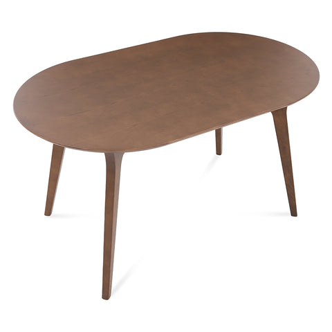 Arden Nordic Walnut Effect 4-6 Seater Oval Wooden Dining Table - 140cm