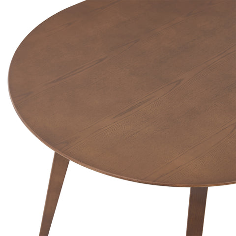 Arden Nordic Walnut Effect 4-6 Seater Oval Wooden Dining Table - 140cm
