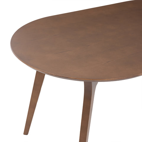 Arden Nordic Walnut Effect 4-6 Seater Oval Wooden Dining Table - 140cm