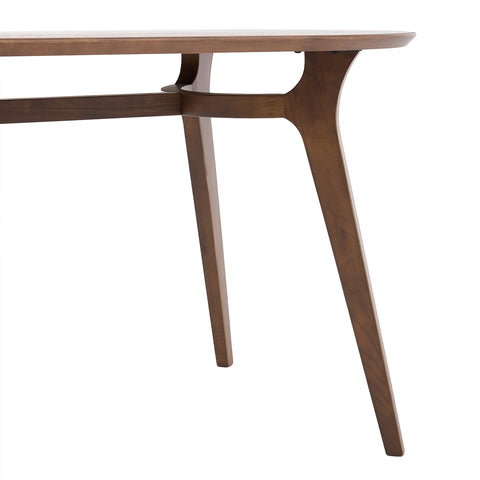 Arden Nordic Walnut Effect 4-6 Seater Oval Wooden Dining Table - 140cm
