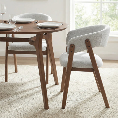 Arden Nordic Walnut Effect 4-6 Seater Oval Wooden Dining Table - 140cm