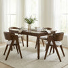 Windsor Farmhouse Walnut Effect 4-6 Seater Rectangle Wooden Dining Table - 140cm