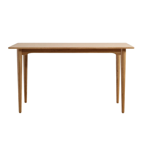 Ashford Mid-Century Modern Oak Effect 4-6 Seater Rectangle Wooden Dining Table - 140cm