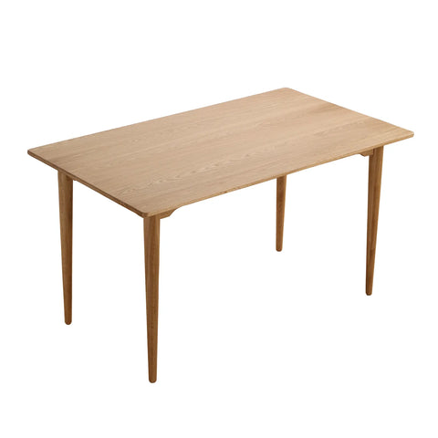 Ashford Mid-Century Modern Oak Effect 4-6 Seater Rectangle Wooden Dining Table - 140cm