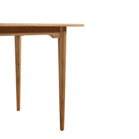 Ashford Mid-Century Modern Oak Effect 4-6 Seater Rectangle Wooden Dining Table - 140cm