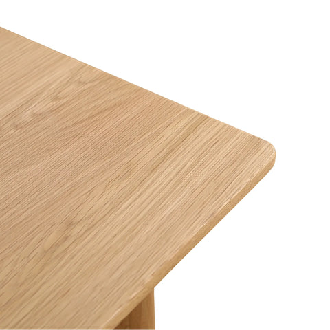 Ashford Mid-Century Modern Oak Effect 4-6 Seater Rectangle Wooden Dining Table - 140cm